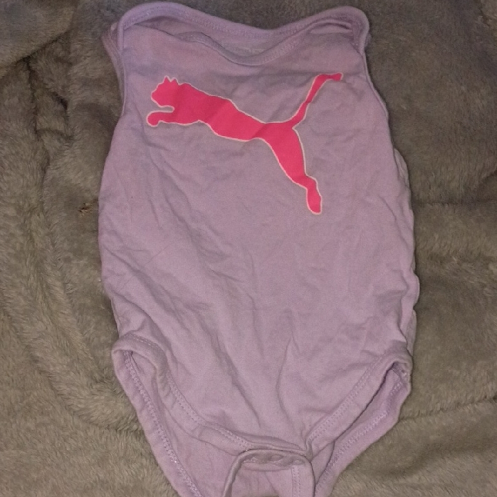 5 For $20 Puma Kids Lavender Bodysuit with Pink Logo